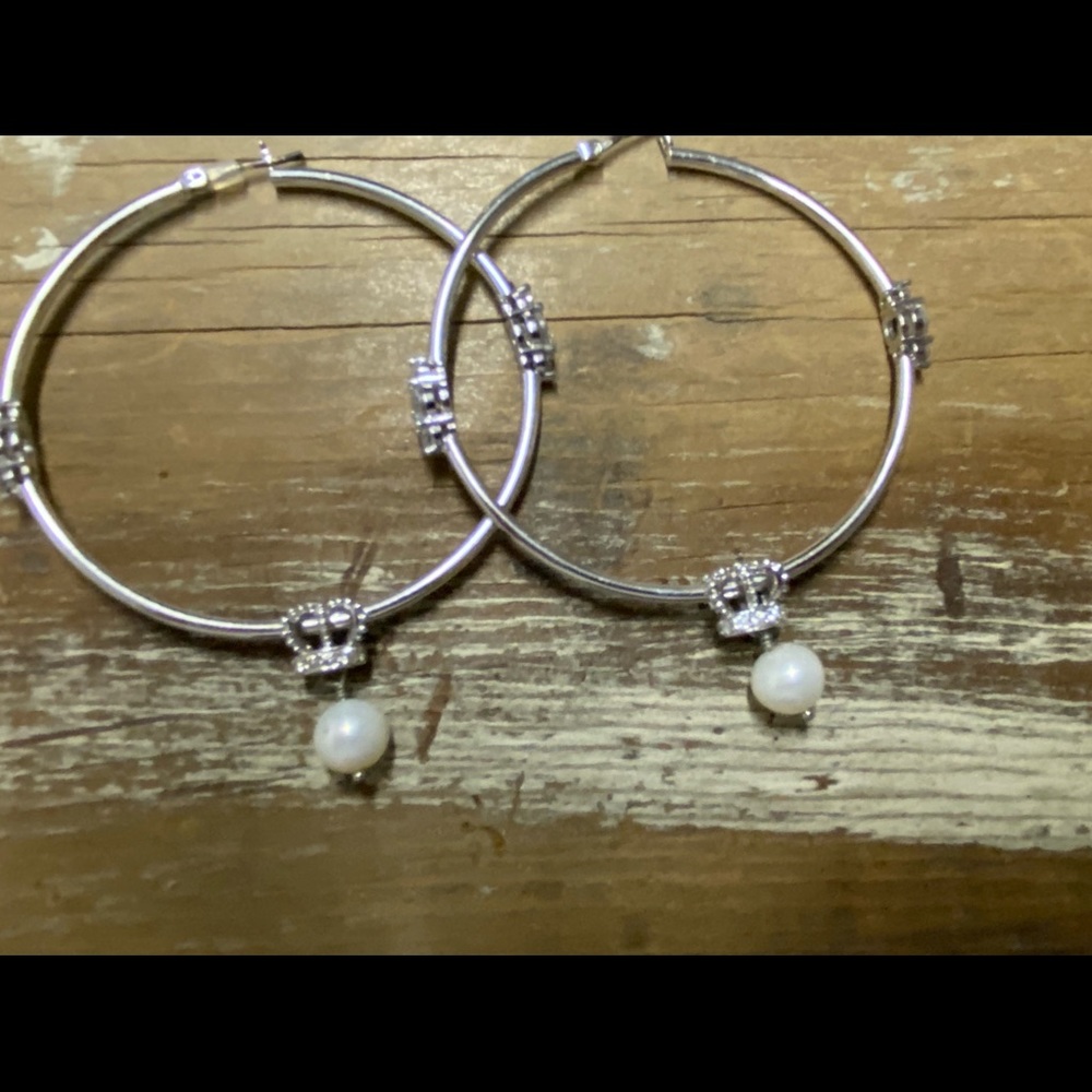 Juicy Couture Silver Hoop Earrings